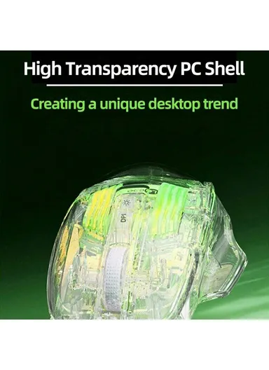 RGB Light USB Wired Gaming Mouse Transparent Computer Laptop Mice MS108 
