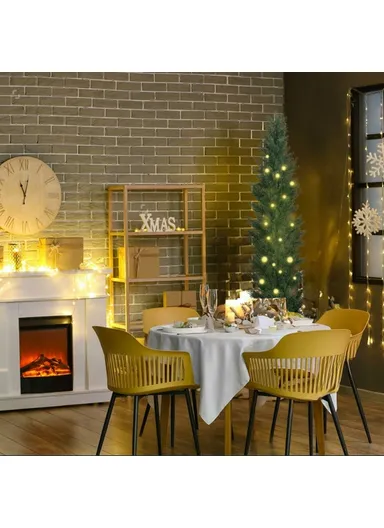 Artificial Pine Tree Plastic Simulation Potted Plant Hotel Living Room Floor Decoration - 120cm
