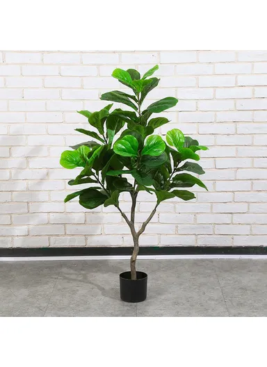 Simulated Fiddle Leaf Fig Potted Plant Indoor Hall Decoration Green Plant Artificial Bionic - 120cm