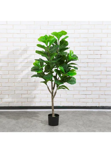 Simulated Fiddle Leaf Fig Potted Plant Indoor Hall Decoration Green Plant Artificial Bionic - 140cm