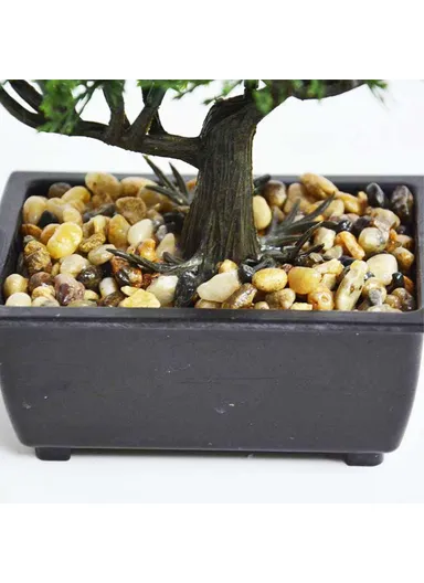 Living Room Simulation Green Plant Artificial Cypress Mini Potted Plant Office Desktop Decor