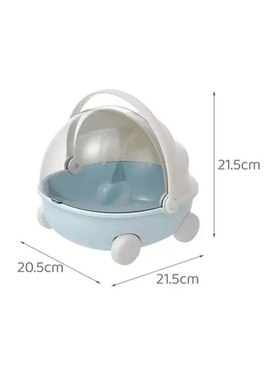 Creative Cute Cradle Desktop PP+PET Storage Box Key Snacks Toy Sundries Organizer - Blue