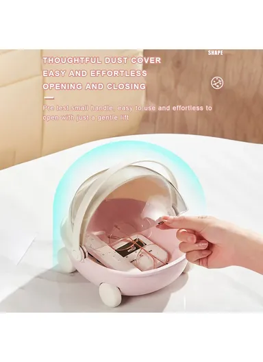 Creative Cute Cradle Desktop PP+PET Storage Box Key Snacks Toy Sundries Organizer - Blue