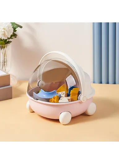 Creative Cute Cradle Desktop PP+PET Storage Box Key Snacks Toy Sundries Organizer - Blue