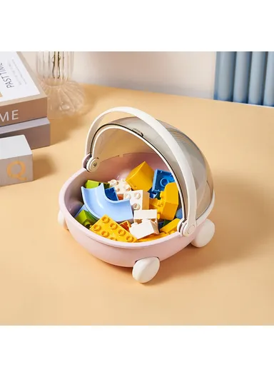 Creative Cute Cradle Desktop PP+PET Storage Box Key Snacks Toy Sundries Organizer - Blue