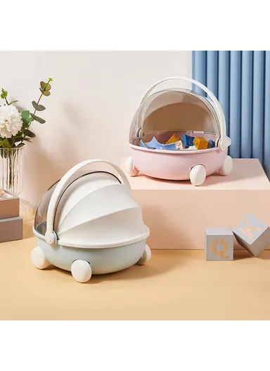 Creative Cute Cradle Desktop PP+PET Storage Box Key Snacks Toy Sundries Organizer - Blue