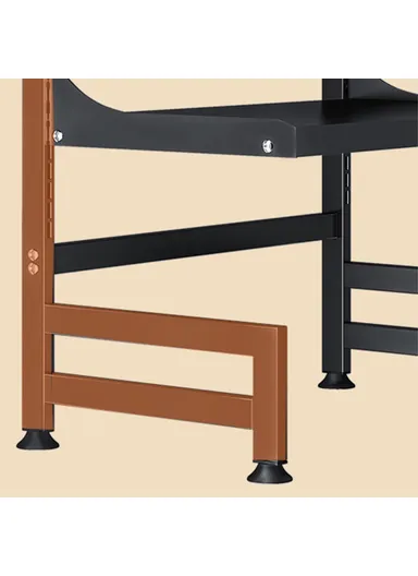 Multi-layer Microwave Shelf, Adjustable Pot Rack, Kitchen Iron Storage Organizer Stand 006-WBL-6965A-53 (L56 x W30.5 x H70)cm - Black