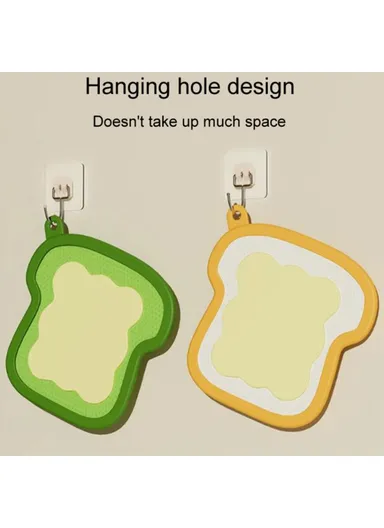 3-in-1 Detachable Heat Insulation Mat Non-Slip Silicone Placemat with Hanging Hole (L10 x W6.6)cm - Green