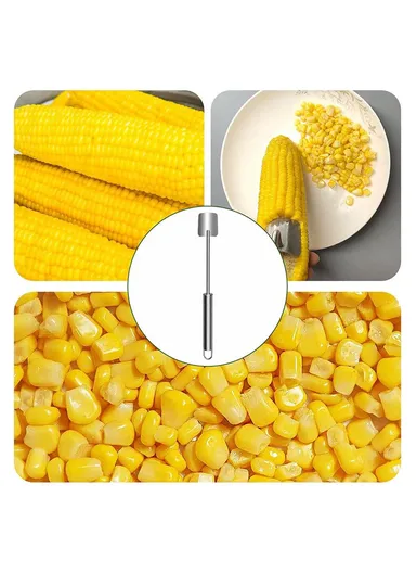 Stainless Steel Corn Cob Husker Manual Corn Stripper Ergonomic Corn Stripping Shovel (No FDA, BPA Free)