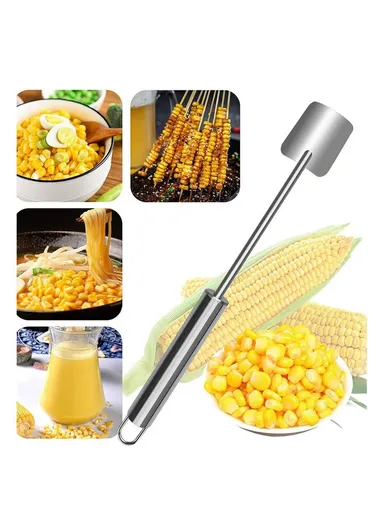 Stainless Steel Corn Cob Husker Manual Corn Stripper Ergonomic Corn Stripping Shovel (No FDA, BPA Free)