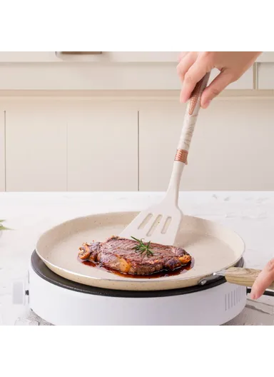 7-Piece Silicone Kitchen Utensil Set Cooking Tools with Storage Rack No FDA, BPA-Free - Black