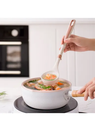 7-Piece Silicone Kitchen Utensil Set Cooking Tools with Storage Rack No FDA, BPA-Free - Black Texture