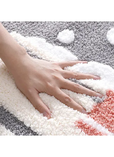 50x80cm Bath Mat Modern Bathroom Carpet Non-Slip Water Absorbent Shower Rug - Bath Time