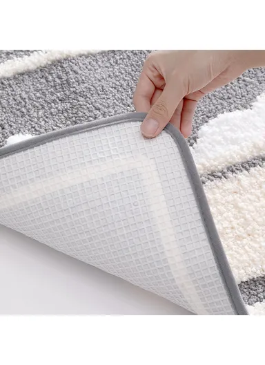 50x80cm Bath Mat Modern Bathroom Carpet Non-Slip Water Absorbent Shower Rug - Bath Time