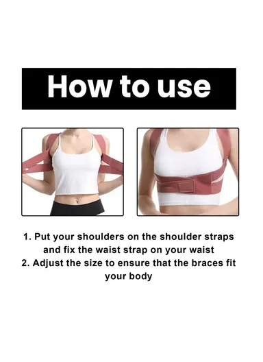 Back Support Posture Corrector Magnetic Adult Hunchback Correction Belt HKB08-A001-1-WH1