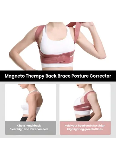 Back Support Posture Corrector Magnetic Adult Hunchback Correction Belt HKB08-A001-1-WH1