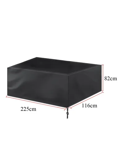 Universal Billiard Table Dustproof Protective Cover, Waterproof Furniture Cover  (L225 x W116 x H82)cm - Black
