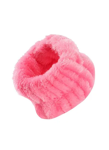 1 Pair Spa Wristband Flannel Wristband Wash Towel Band Wristband Face Wash Absorbent Wristband Wrist Sweatband (D5.5 x H9)cm - Watermelon Red