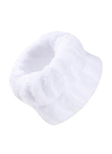 1 Pair Spa Wristband Flannel Wristband Wash Towel Band Wristband Face Wash Absorbent Wristband Wrist Sweatband (D5.5 x H9)cm - White