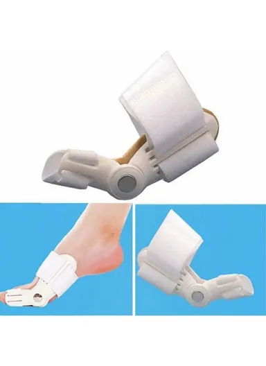 Flexible Arch Support Technology Bunion Corrector Adjustable Soft Whole Day Big Toe Separators Straightener 12454 - White