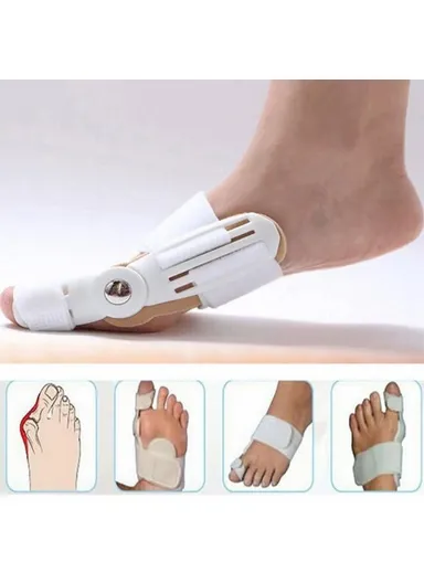 Flexible Arch Support Technology Bunion Corrector Adjustable Soft Whole Day Big Toe Separators Straightener 12454 - Blue