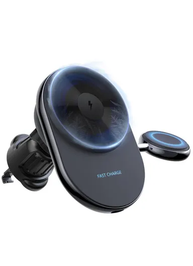 Car Air Outlet Semiconductor Cooling Magnetic Wireless Charger for Apple Watch / iPhone 12-15 S17 
