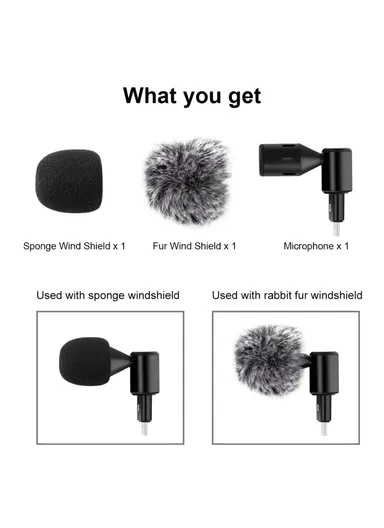 PULUZ PU615B 8Pin Wireless Lavalier Microphone Clip-On Omni Lapel Mic for iPhone Interview  /  Live Stream