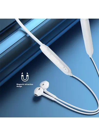 DUDAO U5B Sport Running Neckband Bluetooth Headset Magnetic Wireless HiFi Music Calls Earphone - White