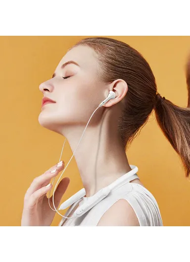 DUDAO U5B Sport Running Neckband Bluetooth Headset Magnetic Wireless HiFi Music Calls Earphone - White