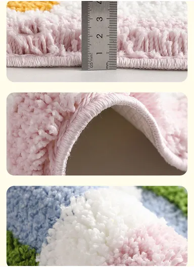 50x80cm Cute Bathroom Mat Machine Washable Super Water Absorbent &amp; Ultra Fluffy Microfiber Bath Rug - Style 1