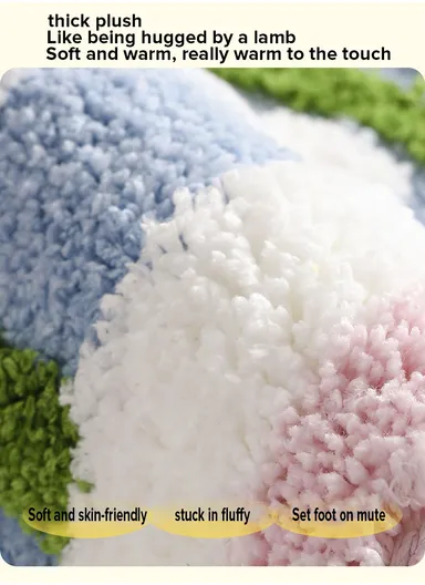 50x80cm Cute Bathroom Mat Machine Washable Super Water Absorbent &amp; Ultra Fluffy Microfiber Bath Rug - Style 2