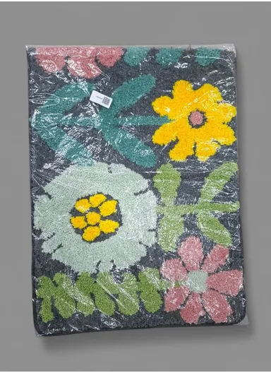 50x80cm Cute Bathroom Mat Machine Washable Super Water Absorbent &amp; Ultra Fluffy Microfiber Bath Rug - Style 2