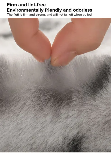 95x60cm Soft Faux Fur Shaggy Mat With Anti-Slip Backing - Style 1