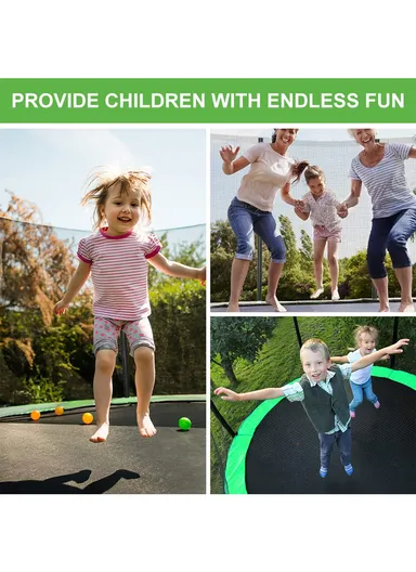 244cm Trampoline 200CM Total Height 50cm Off-Floor Height 150KG Max Load with Ladder &amp; Safety Net-Mesh LB8FT