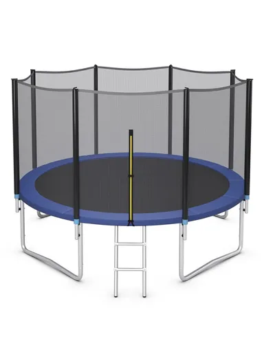 427cm Trampoline 250CM Total Height 70CM Off-Floor Height 150KG Max Load with Ladder &amp; Safety Net-Mesh LB14FT