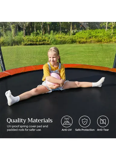 183cm Recreational Trampoline 150kg Max Load 200cm Total Height 46cm Off-Floor Height with Safety Net-Mesh LBD6FT 