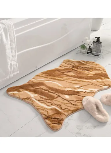 95x60cm Soft Faux Fur Shaggy Mat With Anti-Slip Backing - Style 3