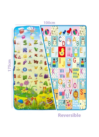 Baby Play Mat Crawling Rug, Soft Floor Mat, Play Activity, Gym, Outdoor, Indoor, Double Sided Non-Slip Reversible Portable for Kids (L175 x W100 x T0.5)cm - Style6