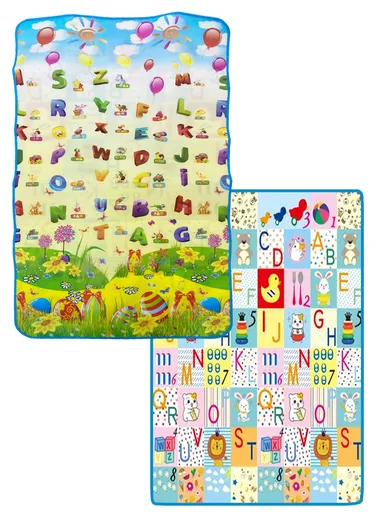 Baby Play Mat Crawling Rug, Soft Floor Mat, Play Activity, Gym, Outdoor, Indoor, Double Sided Non-Slip Reversible Portable for Kids (L175 x W100 x T0.5)cm - Style6