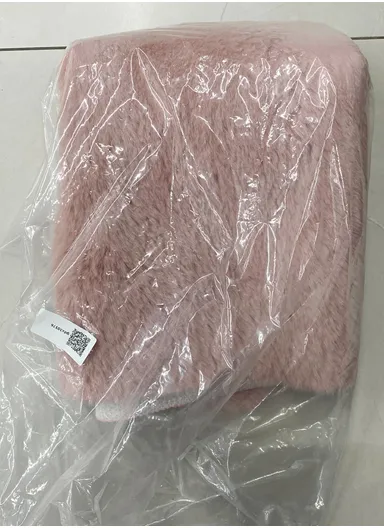 80x50cm Anti-Slip Modern Floor Mat Carpet Faux Fur Rug With Long Hair - Red