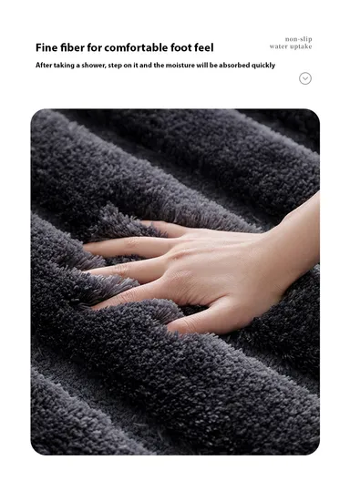 80x50cm Soft Cozy Bathroom Rug, Non-Slip Super Absorbent Bath Mat, Ultra Soft Microfiber Shower Mat, Fluffy Bath Mat, Machine Washable Bathroom Mat - Green