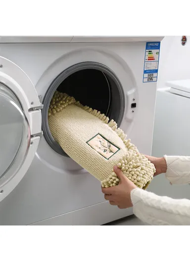 80x50cm Semi-Circular Bathroom Rug, Non-Slip Absorbent Bath Mat, Ultra Soft Microfiber Shower Mat, Fluffy Bath Mat, Machine Washable Bathroom Mat, Soft Cozy Mat - Brown