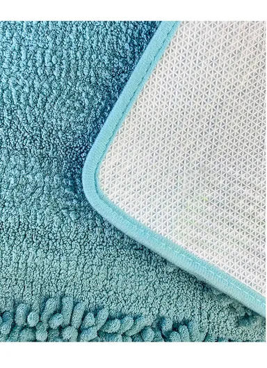 80x50cm Semi-Circular Bathroom Rug, Non-Slip Absorbent Bath Mat, Ultra Soft Microfiber Shower Mat, Fluffy Bath Mat, Machine Washable Bathroom Mat, Soft Cozy Mat - Brown