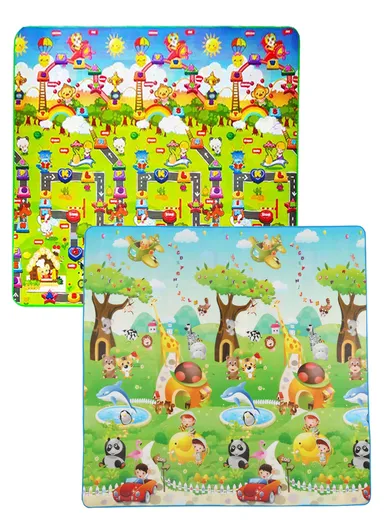 Mats Waterproof Play Mat Crawl Thick Double Sided Non-Slip Reversible Portable Mat Use for Outdoor/Picnic/Beach/Travel (L192 x W177 x T0.5)cm - Style2
