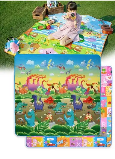Mats Waterproof Play Mat Crawl Thick Double Sided Non-Slip Reversible Portable Mat Use for Outdoor/Picnic/Beach/Travel (L192 x W177 x T0.5)cm - Style3