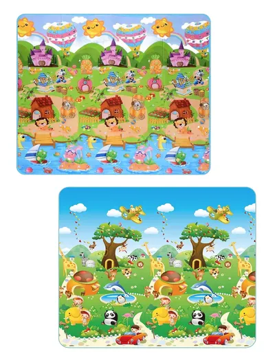 Mats Waterproof Play Mat Crawl Thick Double Sided Non-Slip Reversible Portable Mat Use for Outdoor/Picnic/Beach/Travel (L192 x W177 x T0.5)cm - Style4