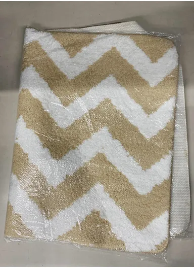 50x80cm Cute Bathroom Mat Machine Washable Super Water Absorbent &amp; Ultra Fluffy Microfiber Bath Rug - Beige