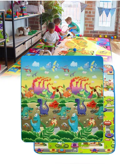 Mats Waterproof Play Mat Crawl Thick Double Sided Non-Slip Reversible Portable Mat Use for Outdoor/Picnic/Beach/Travel (L175 x W147 x T0.8)cm - Style1