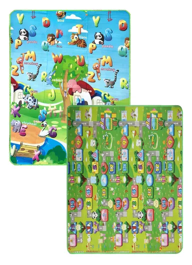Mats Waterproof Play Mat Crawl Animals Non-Slip Reversible Portable Mat Use for Outdoor/Picnic/Beach/Travel (L180 x W150 x T0.5)cm - Style3