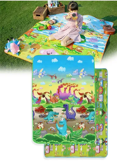Double Sided Animals Play Mat for Babies, Soft Floor Rug, Crawling Mat, Activity Play, Gym Rug, Educational Toys for Toddlers, Kids (L180 x W120 x T0.5)cm - Style5